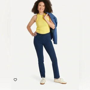 BETABRAND Women’s Indigo Blue Mid Rise Pull‎ On Stretch Yoga Pants sz M Petite